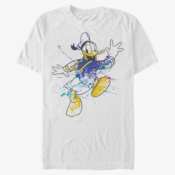 Tričko Merch Disney Classic Mickey - SPLATTER DONALD Unisex T-Shirt White S