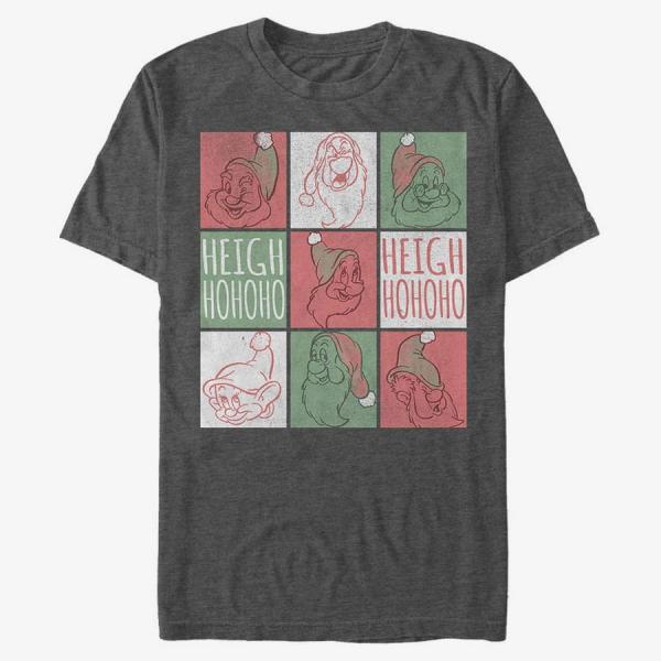 Queens Disney Snow White - Santa Squares Unisex T-Shirt Dark Heather Grey