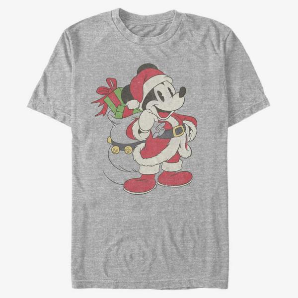 Tričko Merch Disney Mickey Classic - Just Santa Mickey Unisex T-Shirt Heather Grey XL