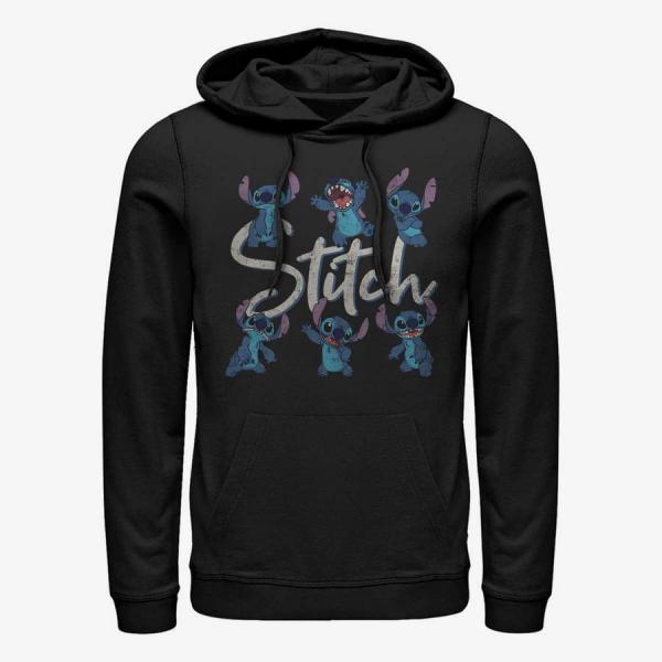 Mikina Merch Disney Lilo & Stitch - STITCH POSES Unisex Hoodie Black S
