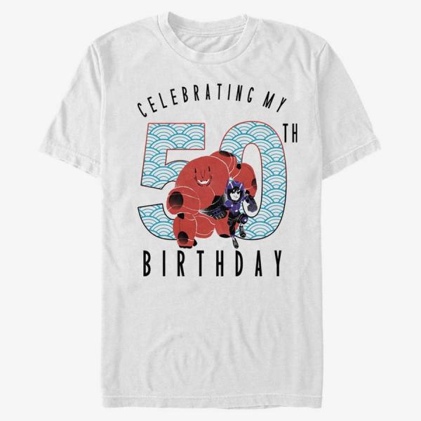 Queens Disney Big Hero 6 Movie - Baymax 50 Years Unisex T-Shirt White