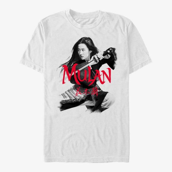 Tričko Merch Disney Mulan: Live Action - Fighting Stance Unisex T-Shirt White S