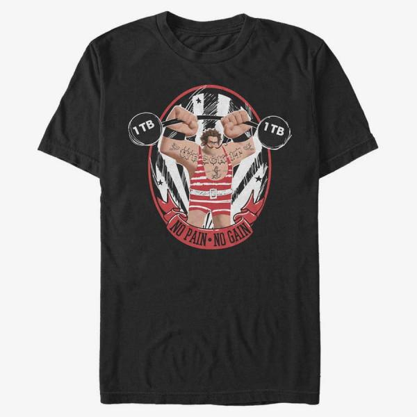 Tričko Merch Disney Wreck-It Ralph 2 - No Pain No Gain Unisex T-Shirt Black S