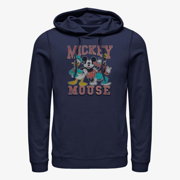 Mikina Merch Disney Mickey Classic - Micky Crew Unisex Hoodie Navy Blue S