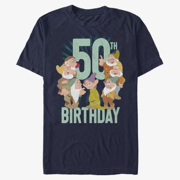 Queens Disney Snow White - Dwarves Fifty Bday Unisex T-Shirt Navy Blue