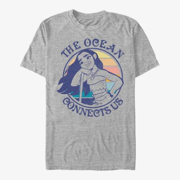 Queens Disney Moana - Sunset Moana Unisex T-Shirt Heather Grey