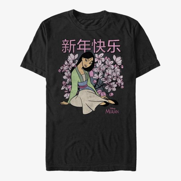 Tričko Merch Disney Mulan - Happy New Year Mulan Unisex T-Shirt Black M