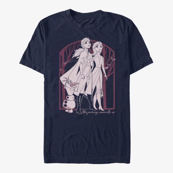 Queens Disney Frozen 2 - Forest Frame Unisex T-Shirt Navy Blue