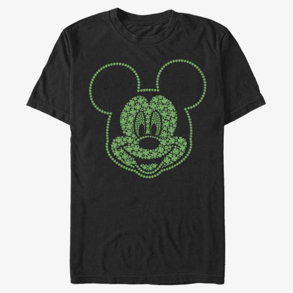 Tričko Merch Disney Classic Mickey - Micky Shamrocks Unisex T-Shirt Black S