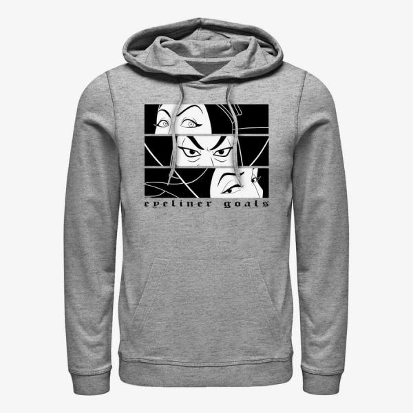 Mikina Merch Disney Villains - Villian Eyeliner Goals Unisex Hoodie Heather Grey S