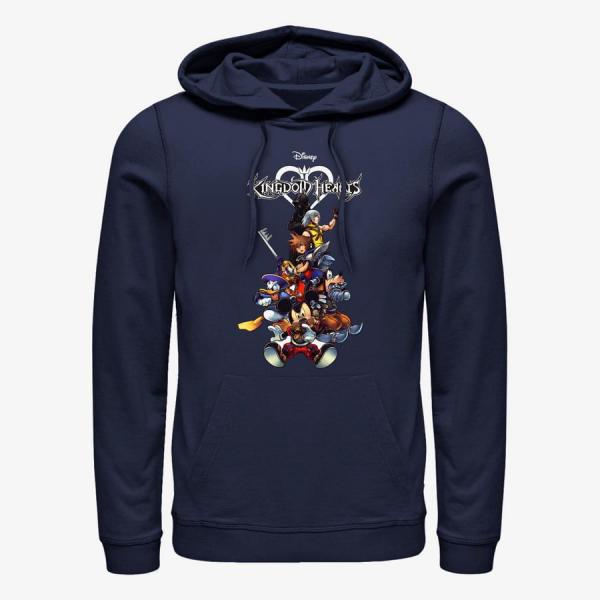 Mikina Merch Disney Kingdom Hearts - Group With Logo Unisex Hoodie Navy Blue M
