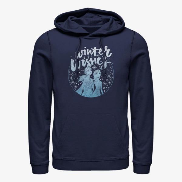 Mikina Merch Disney Frozen 2 - Winter Wishes Unisex Hoodie Navy Blue L