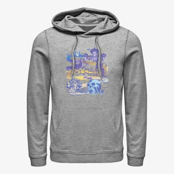 Mikina Merch Disney Villains - Villains Map Unisex Hoodie Heather Grey S