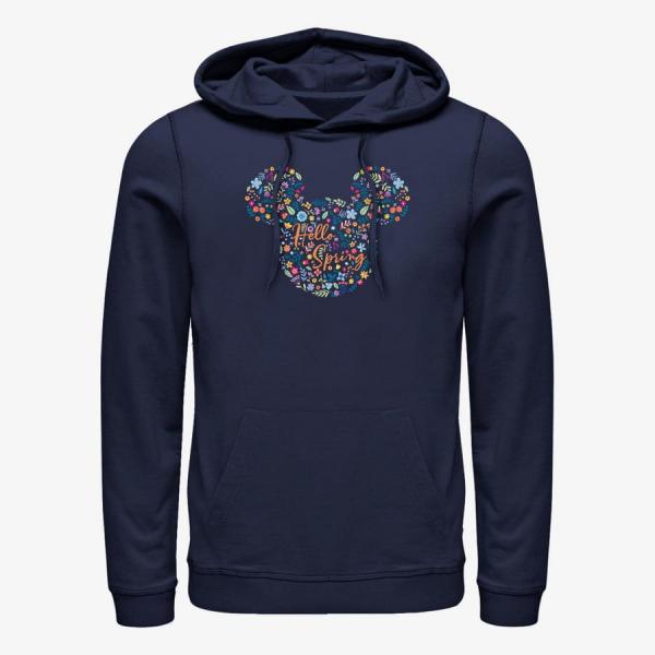 Mikina Merch Disney Classic Mickey - Floral Ears Unisex Hoodie Navy Blue S