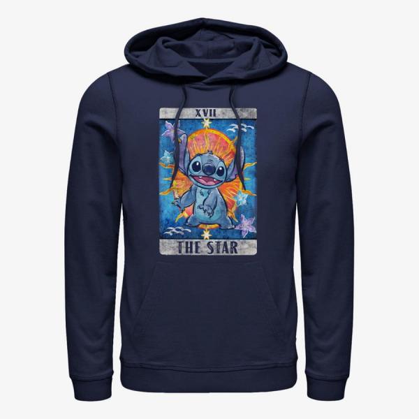 Queens Disney Lilo & Stitch - STITCH TAROT Unisex Hoodie Navy Blue