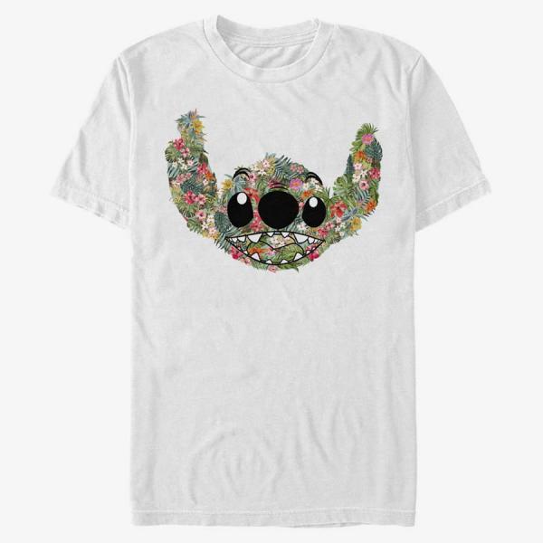 Tričko Merch Disney Lilo & Stitch - Stitch Floral Unisex T-Shirt White M