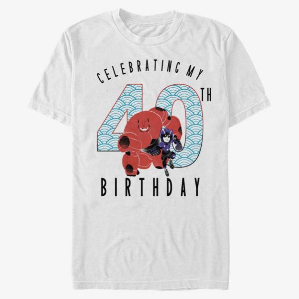 Tričko Merch Disney Big Hero 6 Movie - Baymax 40 Years Unisex T-Shirt White M
