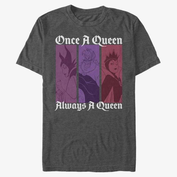Tričko Merch Disney Villains - Queen Color Unisex T-Shirt Dark Heather Grey S