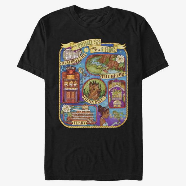 Tričko Merch Disney The Princess & The Frog - MAP Unisex T-Shirt Black XXXL