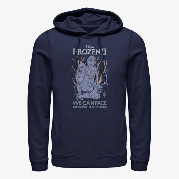 Queens Disney Frozen 2 - Sketchy Group Unisex Hoodie Navy Blue