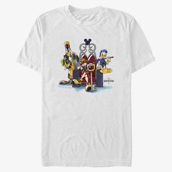 Tričko Merch Disney Kingdom Hearts - In Chair Unisex T-Shirt White XL
