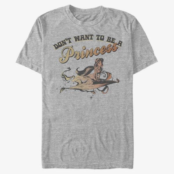 Tričko Merch Disney Aladdin - JASMINE FLY Unisex T-Shirt Heather Grey XXL
