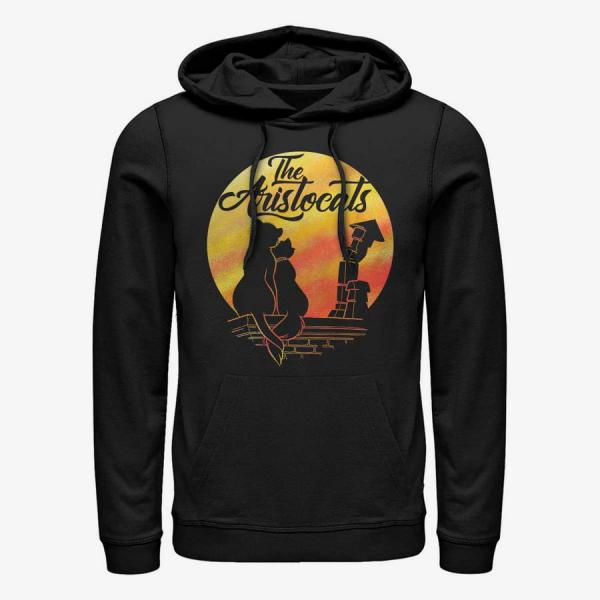 Queens Disney The Aristocats - Moon Silhouette Unisex Hoodie Black