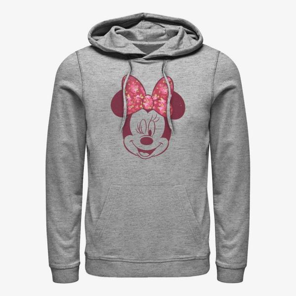Mikina Merch Disney Classic Mickey - Love Rose Unisex Hoodie Heather Grey XL