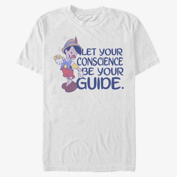 Tričko Merch Disney Pinocchio - Conscious Heart Unisex T-Shirt White M