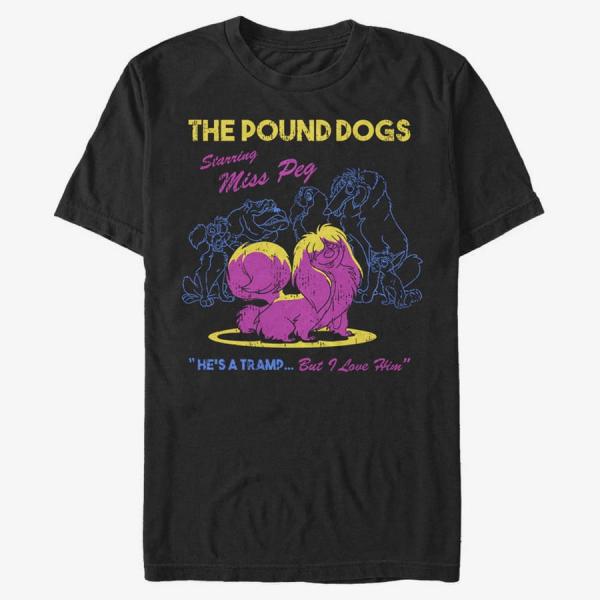 Tričko Merch Disney Lady and the Tramp - Miss Peg Unisex T-Shirt Black L