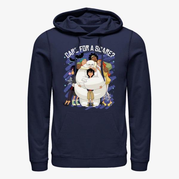 Mikina Merch Disney Big Hero 6 Series - Scare Baymax Unisex Hoodie Navy Blue XXL
