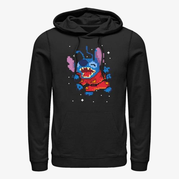 Mikina Merch Disney Lilo & Stitch - Stitch Pixel Unisex Hoodie Black XXXL