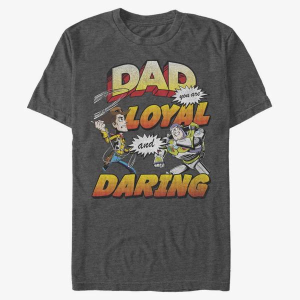 Tričko Merch Disney Toy Story 1-3 - Loyal And Daring Unisex T-Shirt Dark Heather Grey S