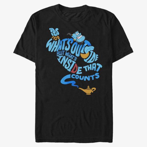 Tričko Merch Disney Aladdin - Quote Genie Bottle Unisex T-Shirt Black L