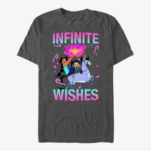Tričko Merch Disney Wreck-It Ralph 2 - Infinite Wishes Unisex T-Shirt Dark Heather Grey XL
