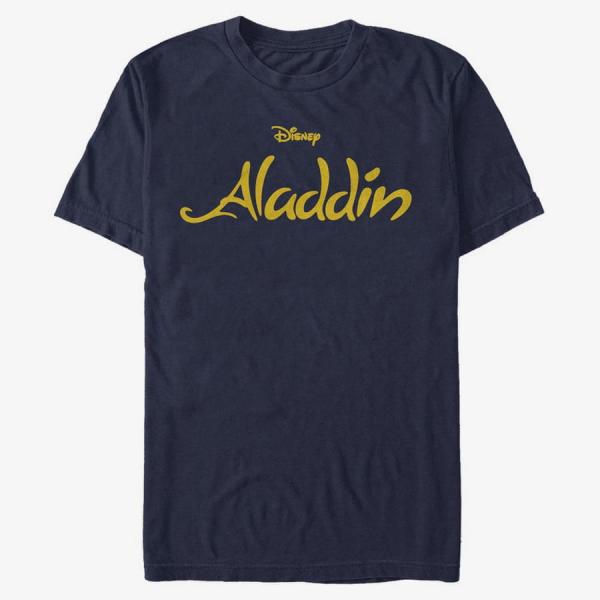 Tričko Merch Disney Aladdin - SIMPLE ALADDIN LOGO Unisex T-Shirt Navy Blue S