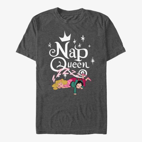 Tričko Merch Disney Wreck-It Ralph 2 - Nap Queen Unisex T-Shirt Dark Heather Grey XXXL