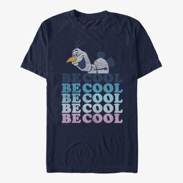 Tričko Merch Disney Frozen 2 - OLAF BE COOL Unisex T-Shirt Navy Blue XL