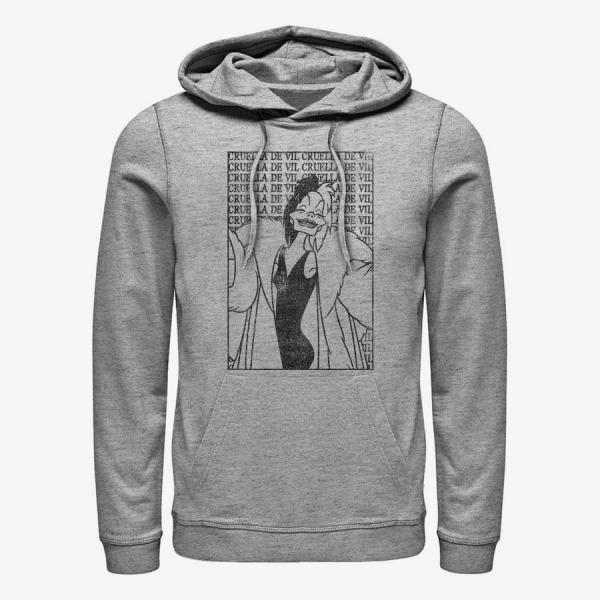 Mikina Merch Disney 101 Dalmatians - Cruella De Vil Unisex Hoodie Heather Grey XL