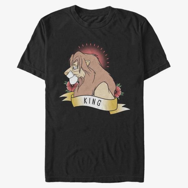 Tričko Merch Disney The Lion King - King Unisex T-Shirt Black M