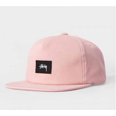 Stüssy Cotton Linen Twill Strapback Light Pink