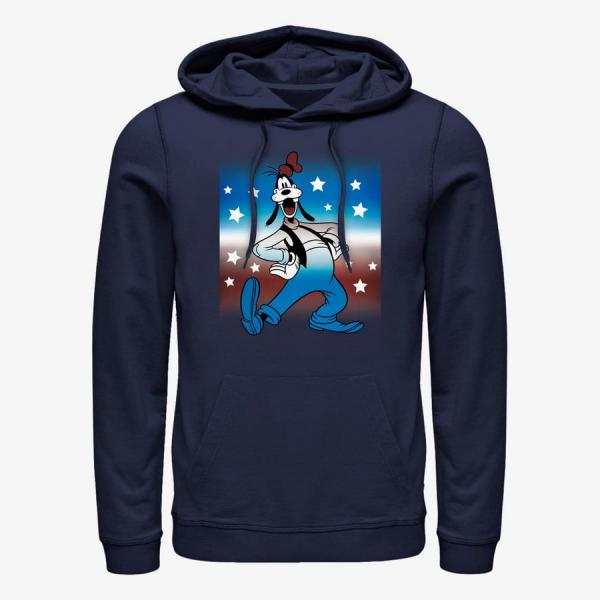 Mikina Merch Disney Classic Mickey - Patriotic Goof Unisex Hoodie Navy Blue S