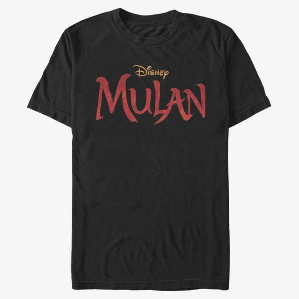 Tričko Merch Disney Mulan: Live Action - Mulan Logo Unisex T-Shirt Black M