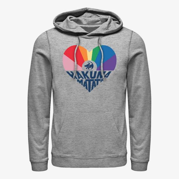 Mikina Merch Disney The Lion King - HAKUNA PRIDE Unisex Hoodie Heather Grey L