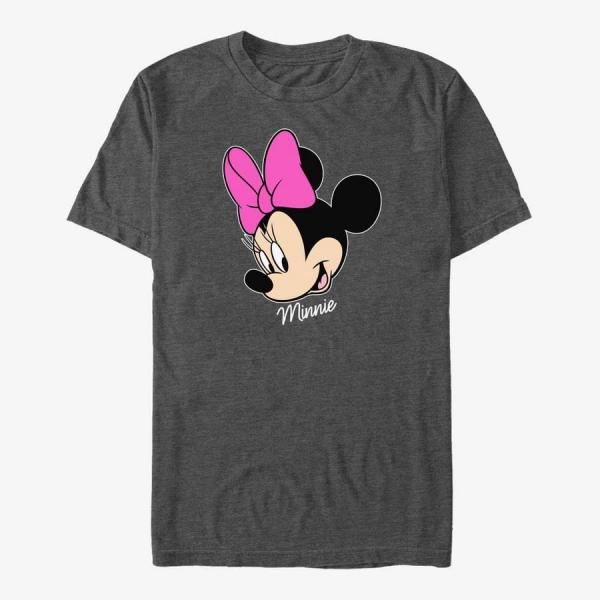 Tričko Merch Disney Mickey And Friends - Minnie Big Face Unisex T-Shirt Dark Heather Grey L