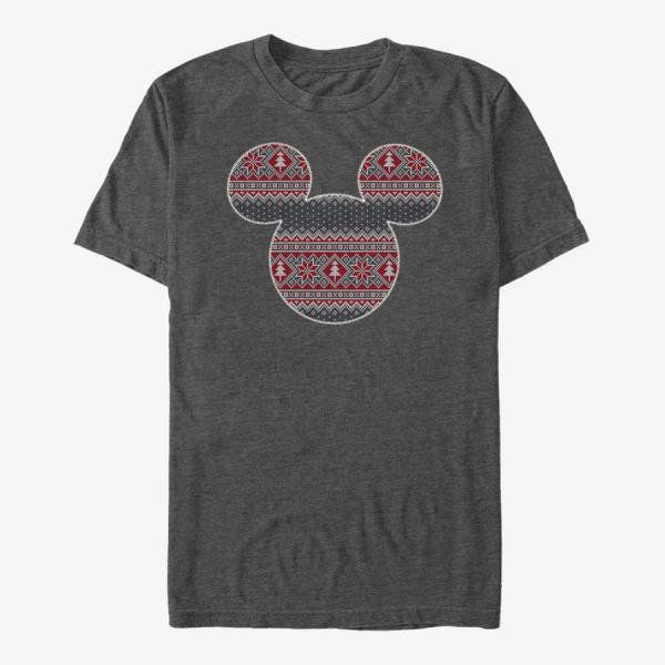 Tričko Merch Disney Mickey Classic - Sweater Fill Mouse Unisex T-Shirt Dark Heather Grey XL