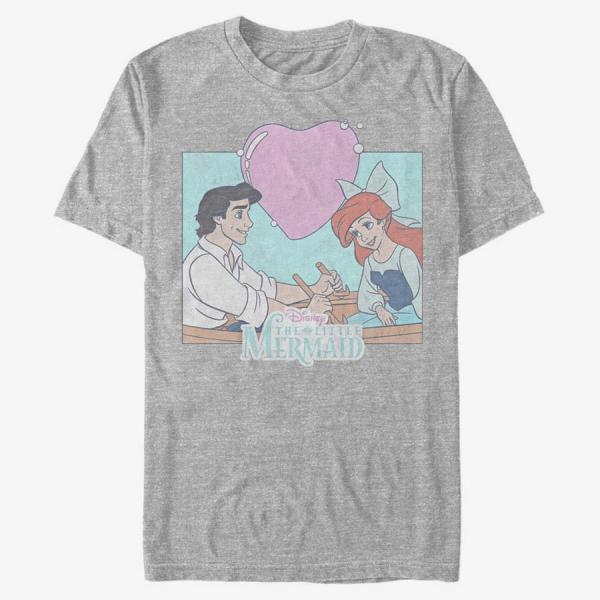 Tričko Merch Disney The Little Mermaid - Eric n Ariel Unisex T-Shirt Heather Grey L