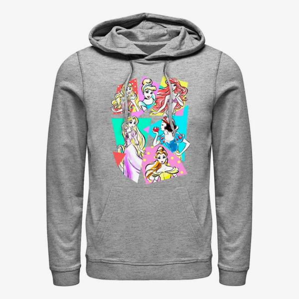 Mikina Merch Disney Princesses - Neon Pop Unisex Hoodie Heather Grey M