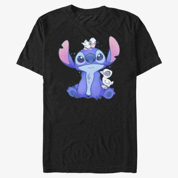 Tričko Merch Disney Classics Lilo & Stitch - Cute Ducks Unisex T-Shirt Black M