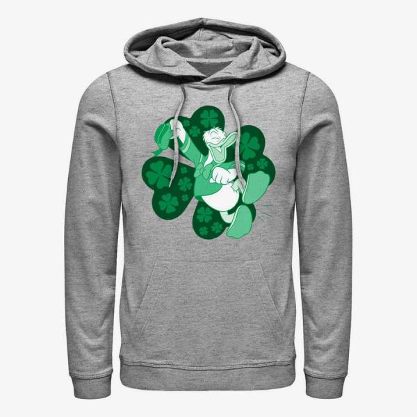 Queens Disney Classic Mickey - Lucky Duck Donald Unisex Hoodie Heather Grey